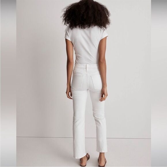 Madewell NWT Kick Out Crop Jeans Size 26 in Pure White - Picture 4 of 13